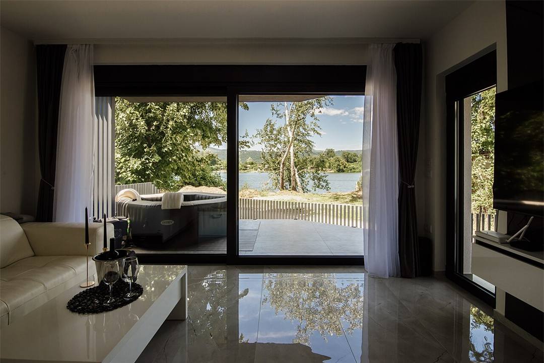 Vue depuis le salon — Penthouse 2 chambres — Tervuren