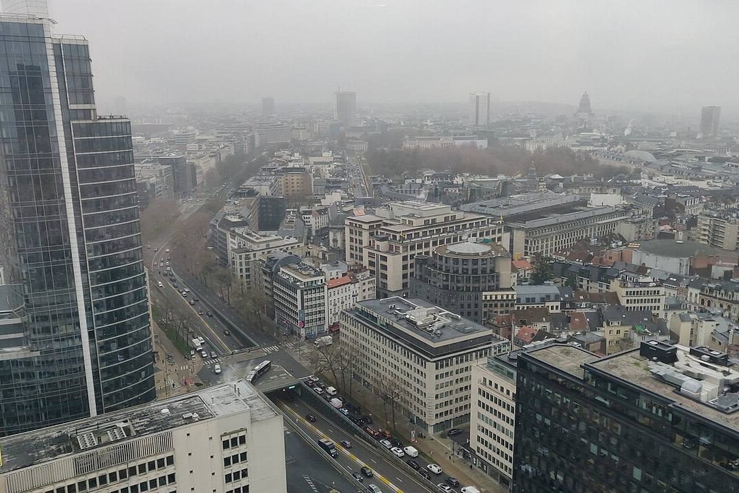 Vue depuis le salon — Appartement 2 chambres — Nivelles