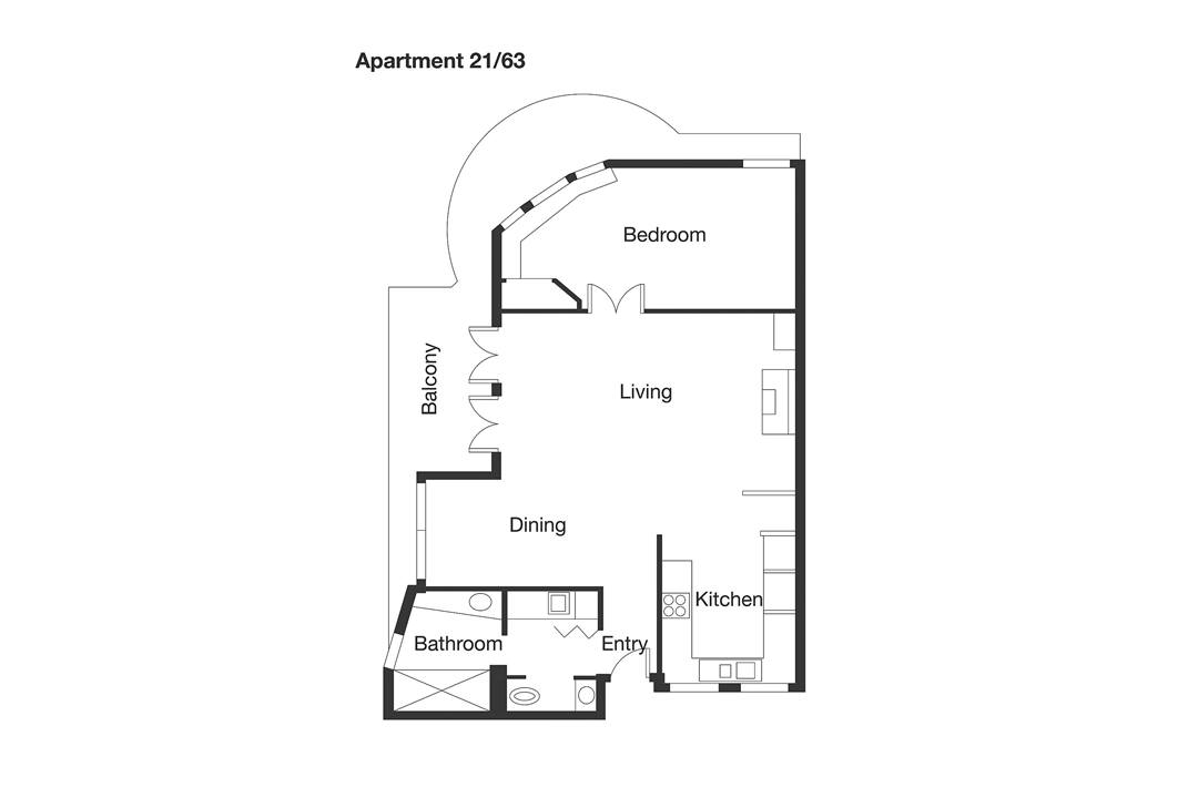 Plan du bien — Studio — Forest
